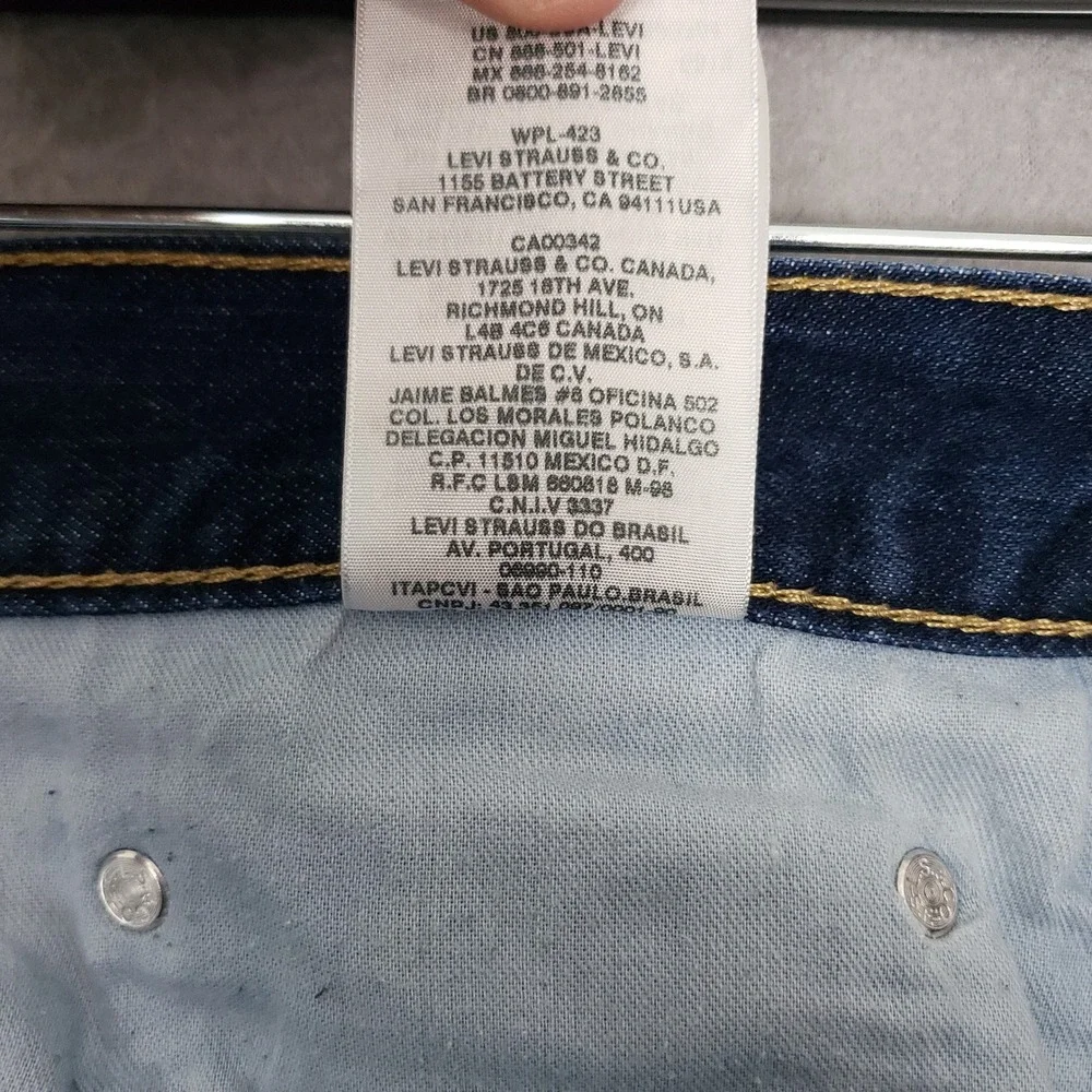Levi's 559 Relaxed Straight Fit Jeans 100% Cotton Dark Wash Denim Size 42x32‎